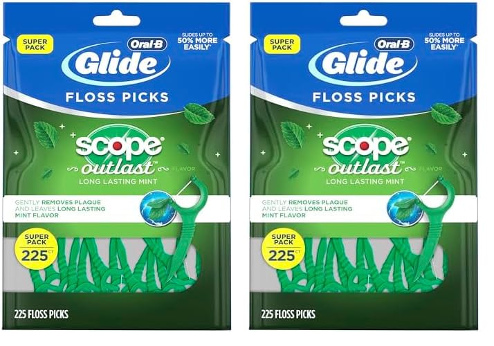Mint Dental Floss Picks, 225 Picks (Pack of 2) F547