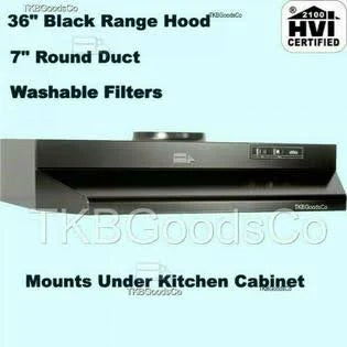 Black 36x22 Ducted Range Hood D20548