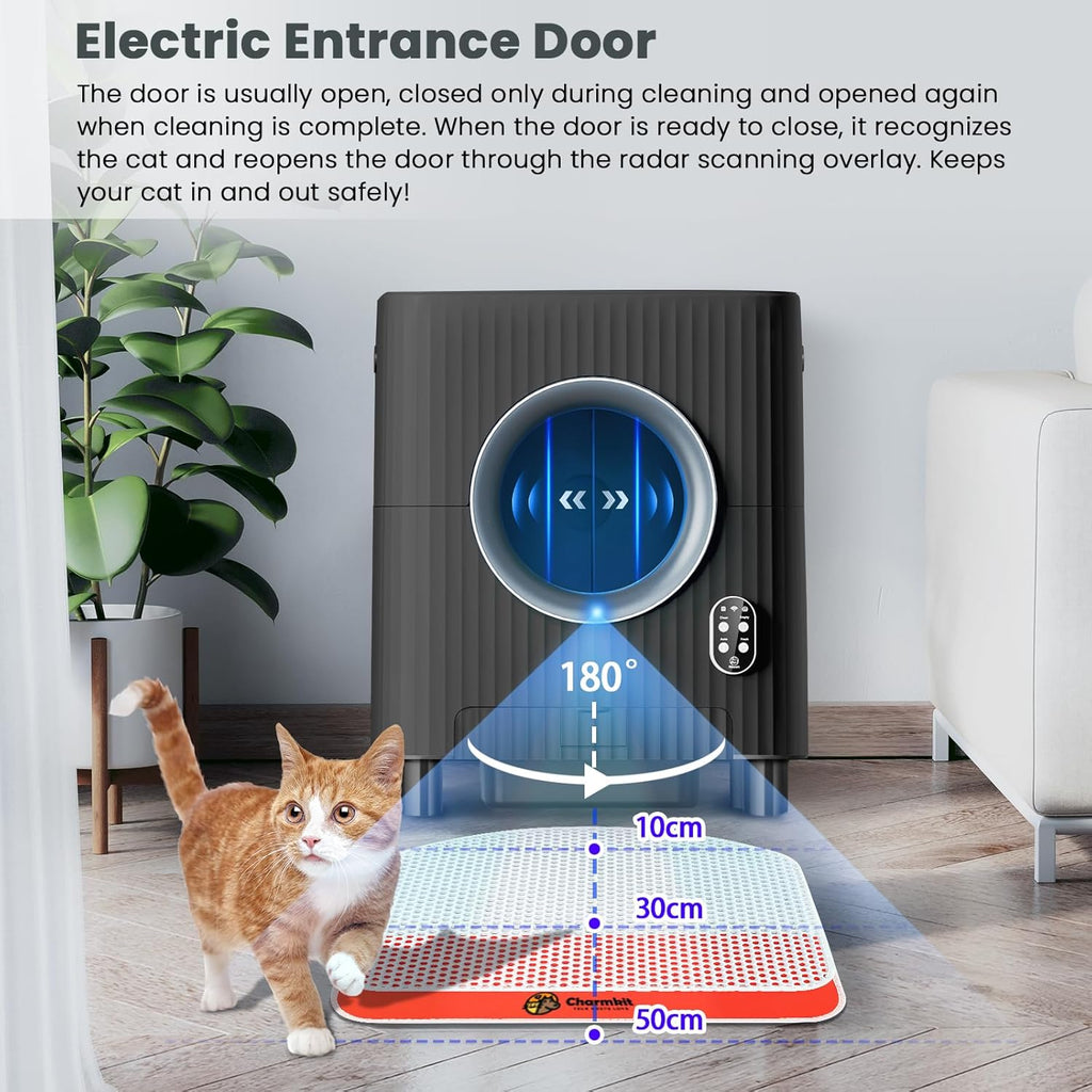 Automatic Self Cleaning Cat Litter Box with APP Control (Black) G301591