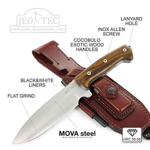Fixed Blade Full Tang 11" MOVA Stainless Steel Knife with Sheath E512