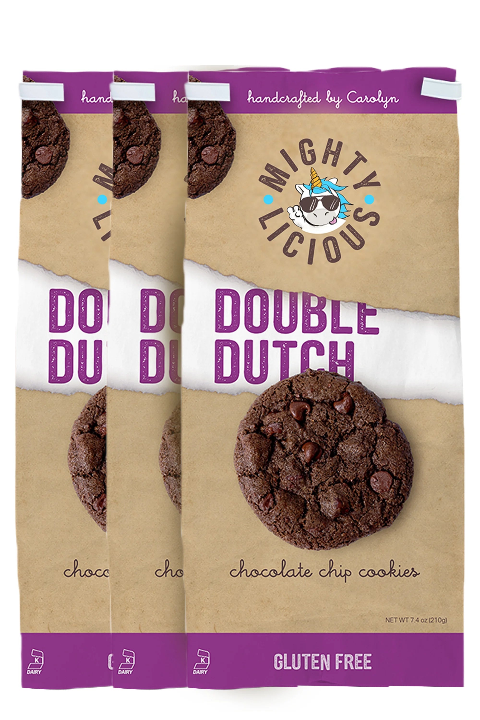 7.4 Oz (3 Pack) Gluten Free Double Dutch Chocolate Chip Cookies V50197