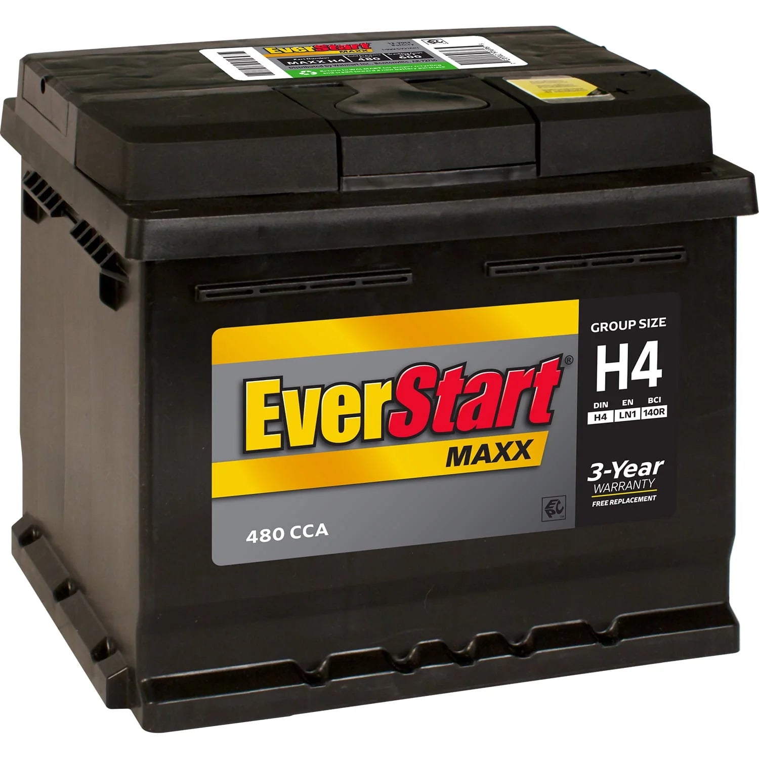 Group Size H4 12 Volt 480 CCA Lead Acid Automotive Battery C3491