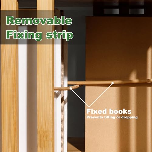 Walnut 6 Tier Bamboo Rotating Bookshelf L7745