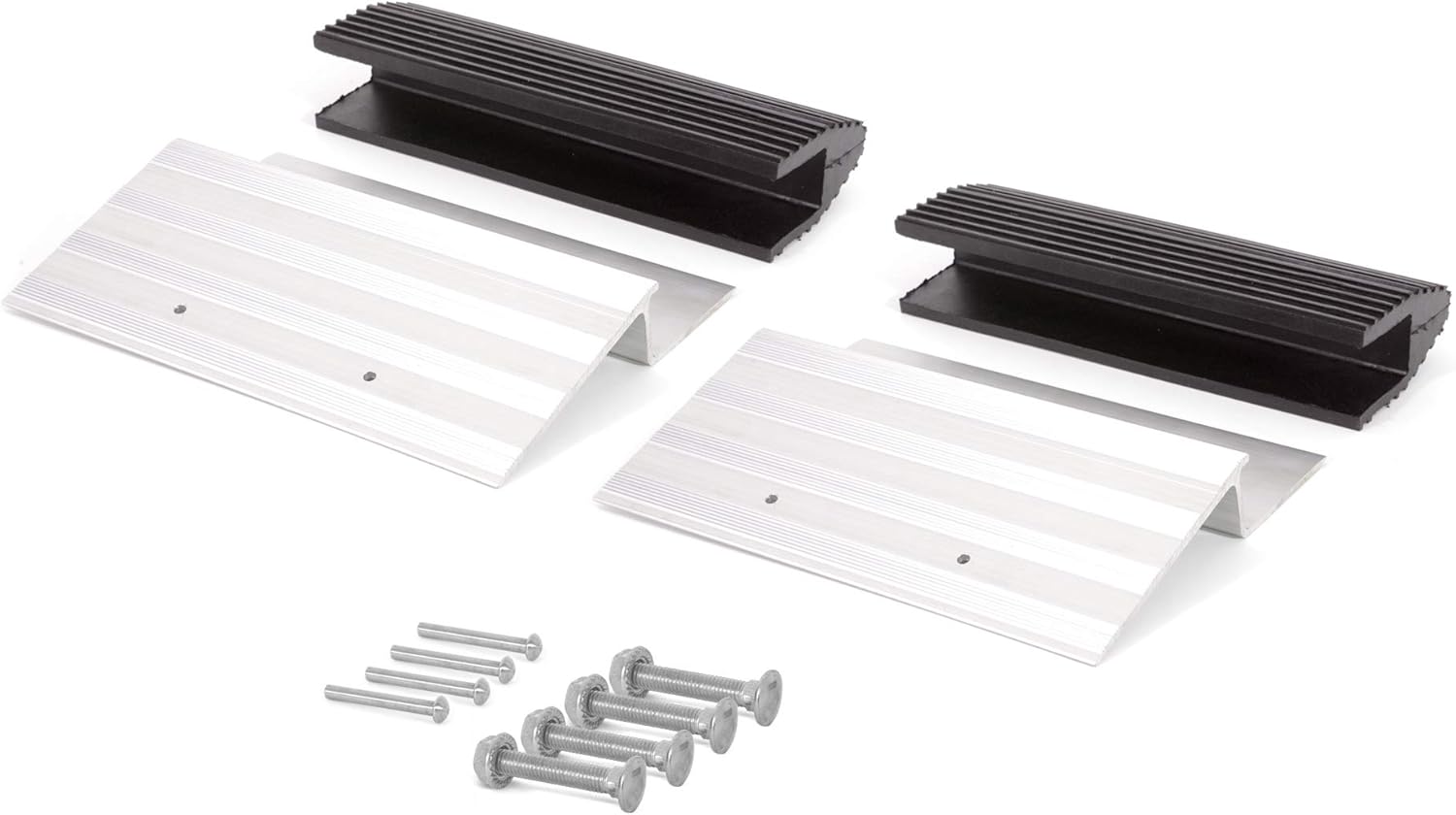 Truck and Trailer Loading Ramp Kit with Aluminum Brackets and Rubber Feet, Pack of 2 O400685