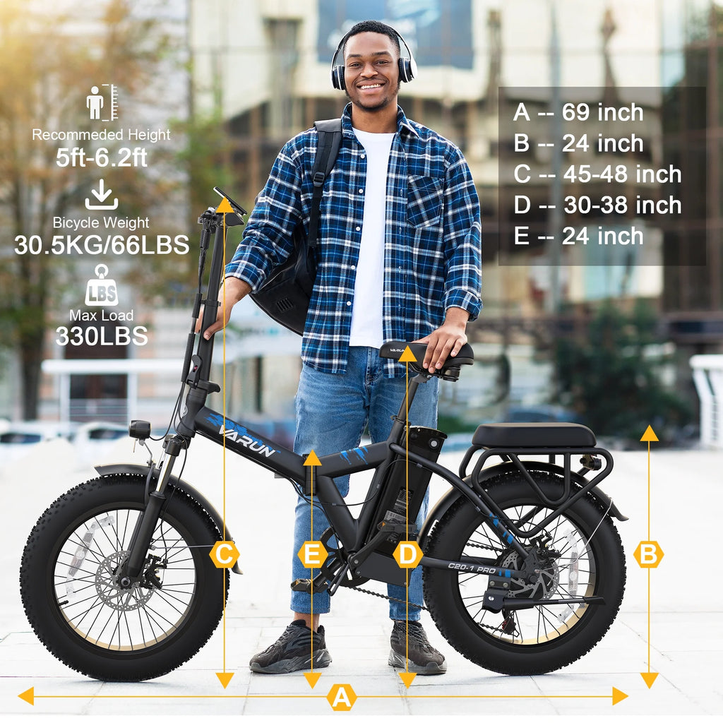 Folding Electric Bike with 48V 13Ah Battery J925815