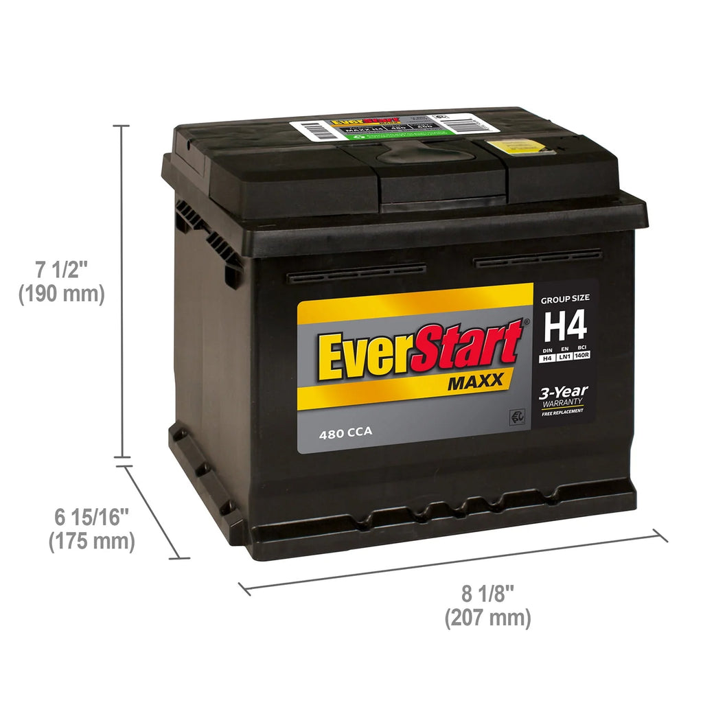 Group Size H4 12 Volt 480 CCA Lead Acid Automotive Battery C3491