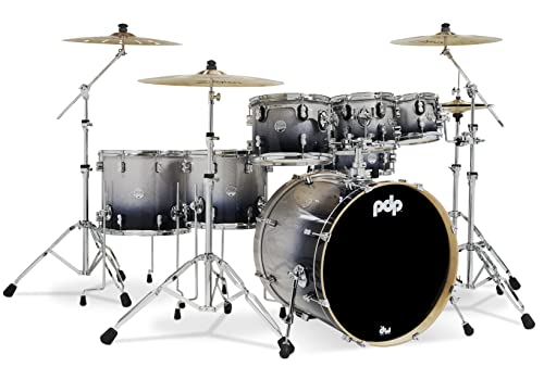 7-Piece Maple Shell Pack with Chrome Hardware Silver to Black Fade N988975