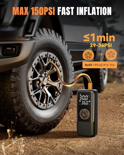 Portable Air Compressor Tire Inflator 150PSI Cordless G9719