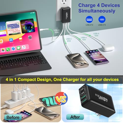 3 Pack Slim Flat Dual Port USB Wall Charger G187130