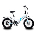 White Electric Folding Fat Tire Ebike V7437