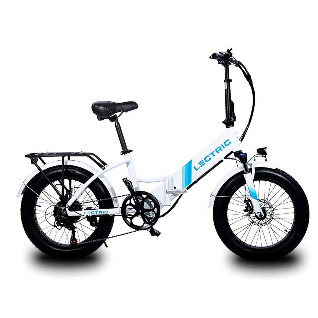 White Electric Folding Fat Tire Ebike V7437