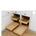 14 inch Width Wood Pull Out Tray Drawer Box Kitchen Cabinet Organizer Z8490