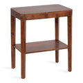 Walnut Brown Wood Side Table Y3875