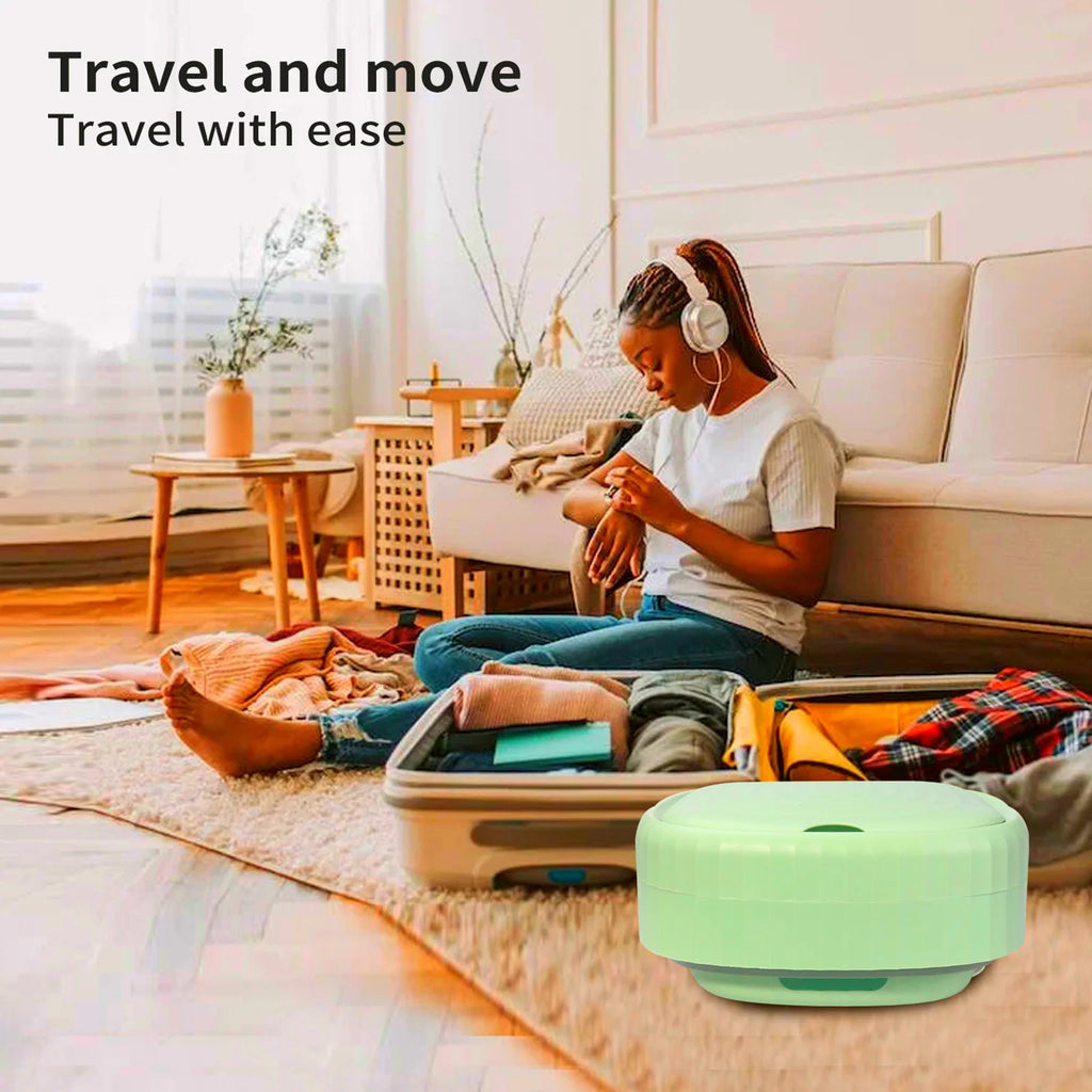 Mini Foldable Washer and Spin Dryer (Green) G7709