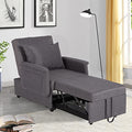 Black 3 in 1 Pull Out Sleeper Sofa Chair with Pillow M667