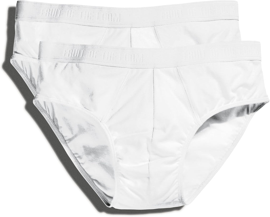 Mens Classic Sport Briefs (Pack of 2) (White) D561