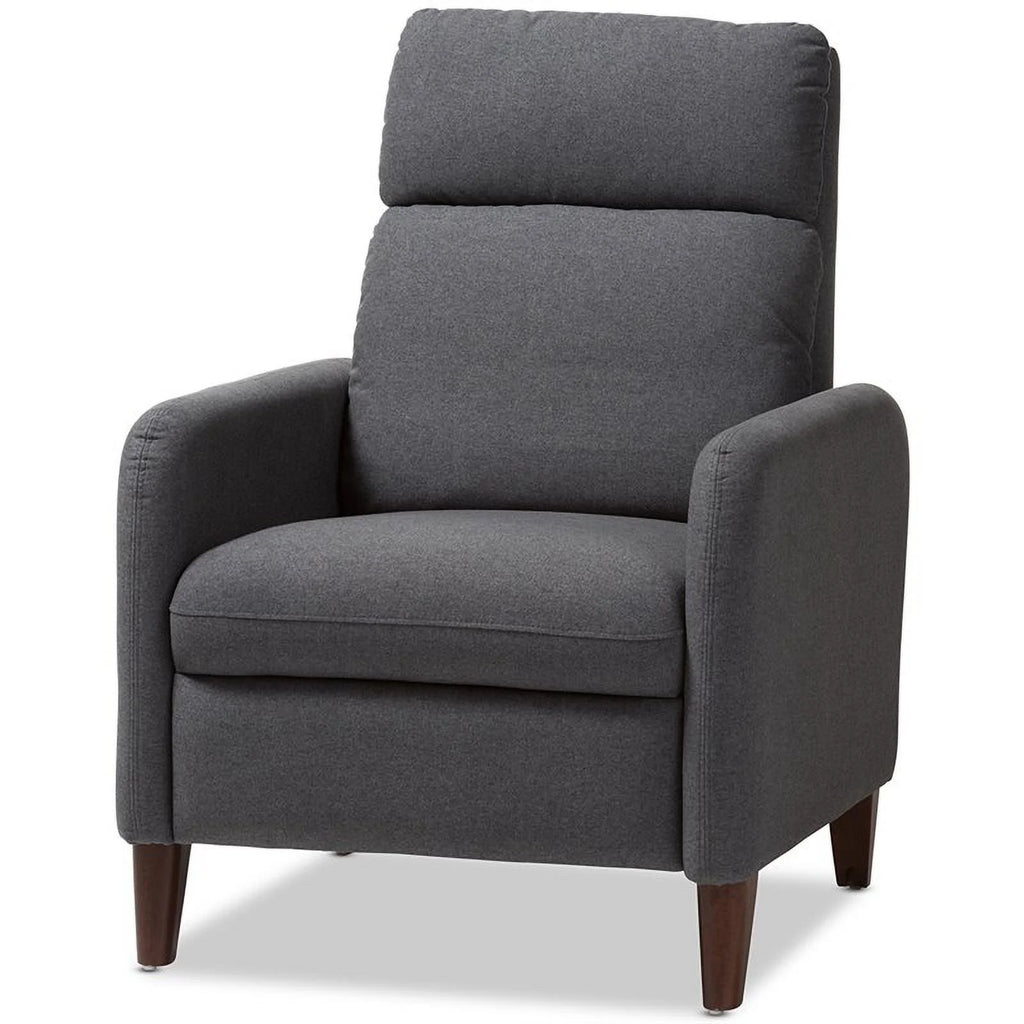 Gray and Walnut Recliner A152