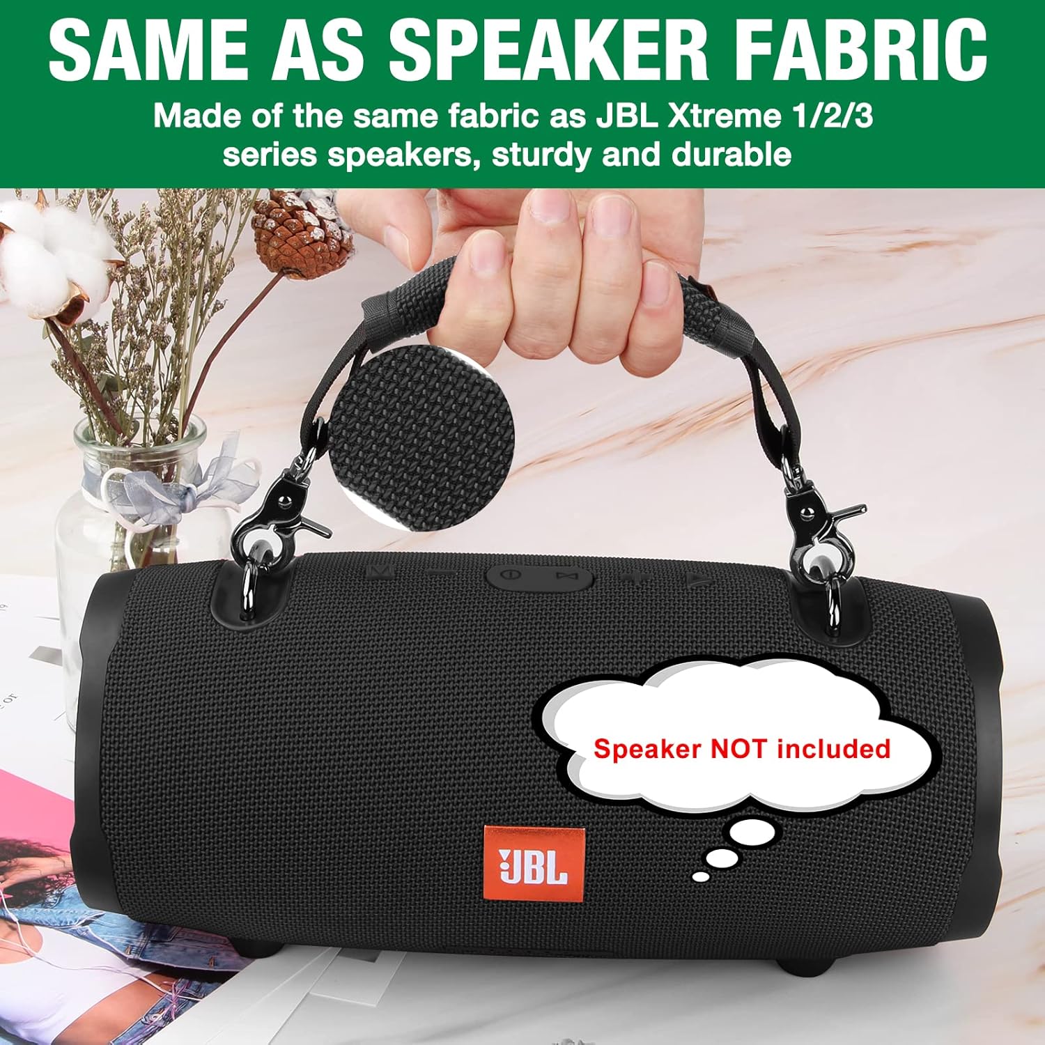 Black Removable Speaker Handle Strap T69168