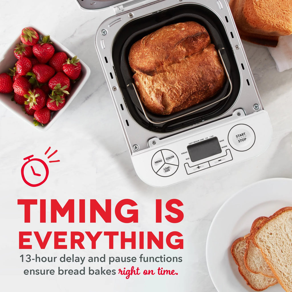 Stainless Steel Bread Maker 1.5lb Loaf Programmable 12 Settings X8816