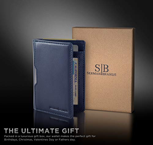 Slim Leather RFID Blocking Minimalist Card Front Pocket Bifold Travel Wallet H26139