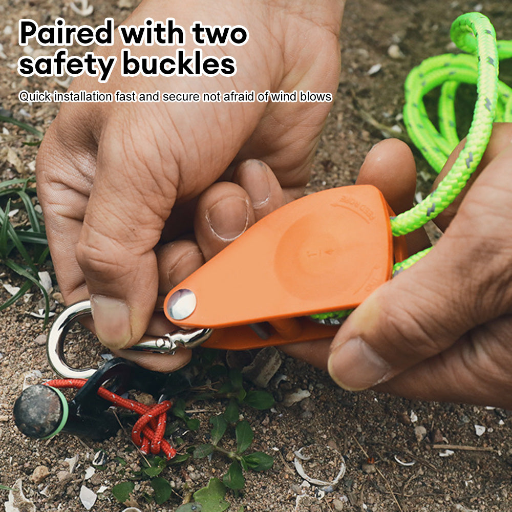 Camping Rope with Ratchet Pulley Guy Lines Q22916
