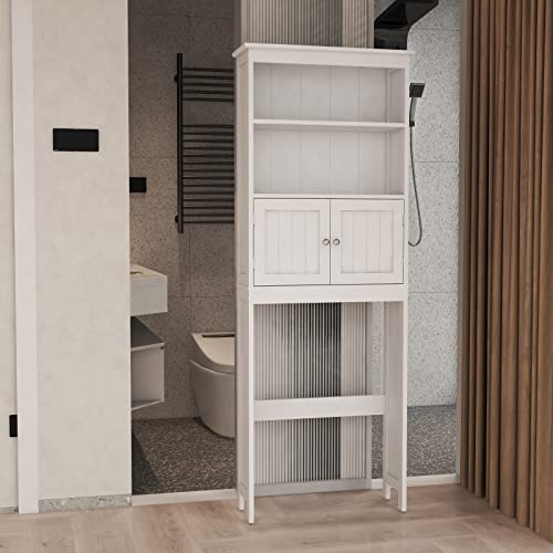 White 2 Door Wooden Floor Storage Cabinet with 1 Drawer F152