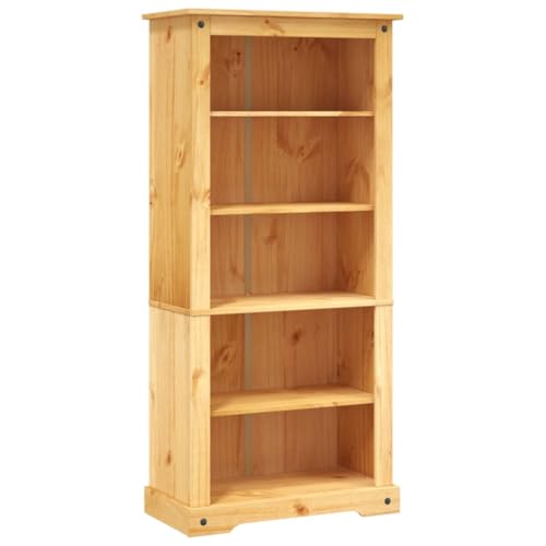 5-Tier Rustic Mexican Pinewood Bookcase U1247