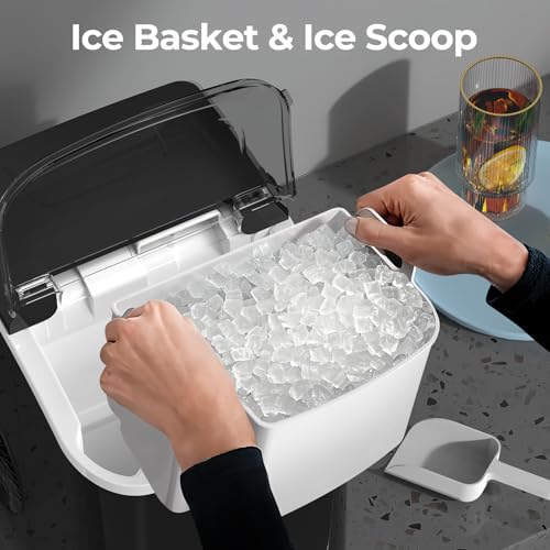 Black Countertop Nugget Ice Maker with Self-Cleaning I689