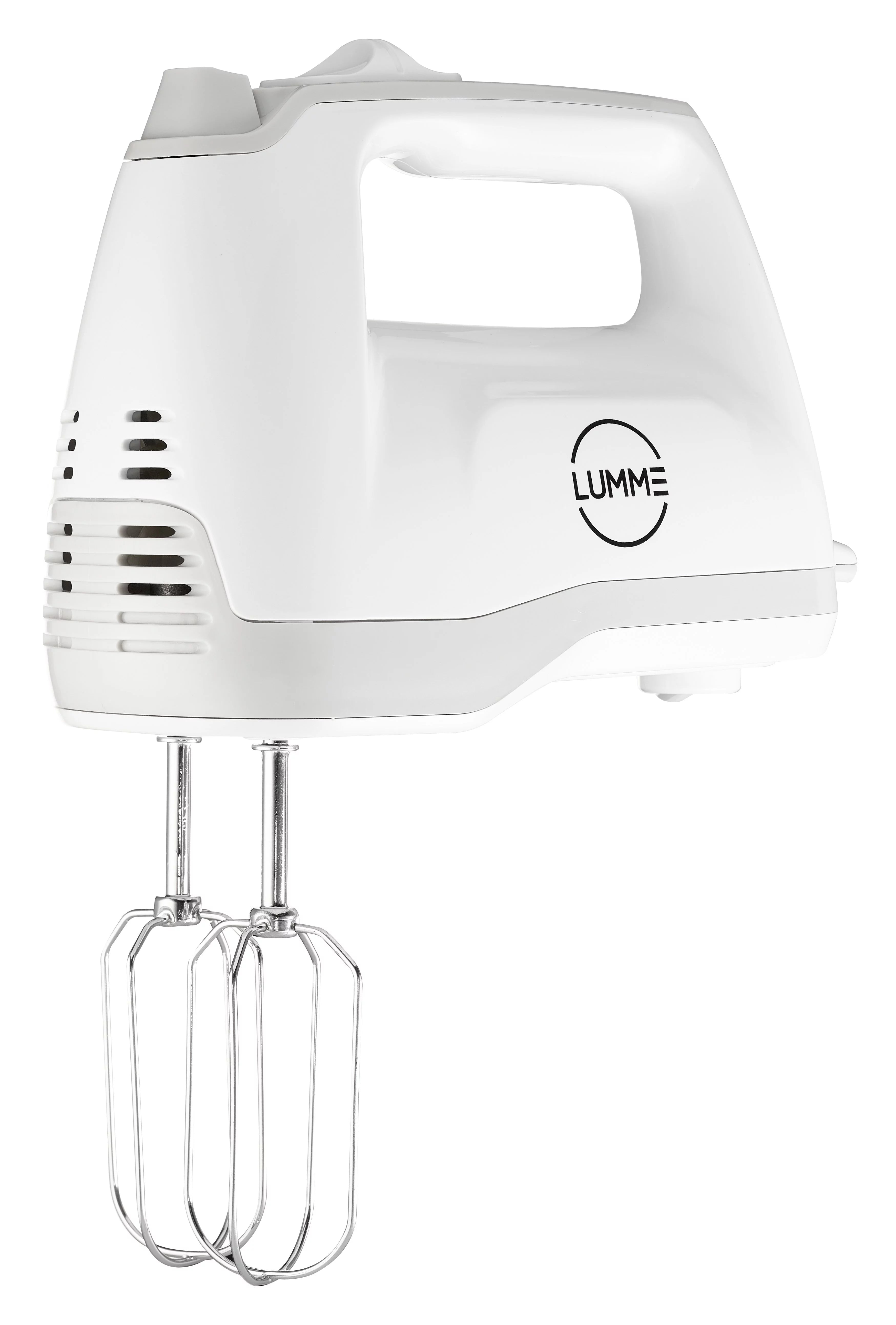 Grey Electric Hand Mixer with 5 Speeds, 2 Beaters, 2 Dough Hooks, Storage Case V310