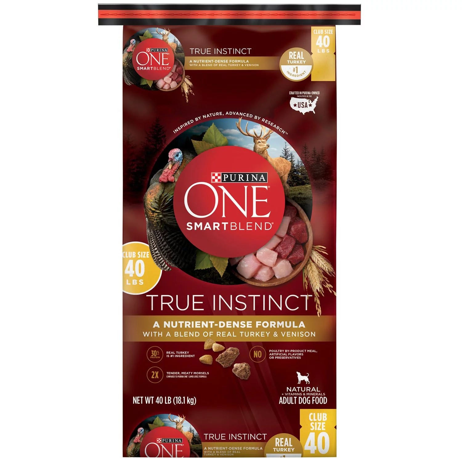Real Turkey & Venison Adult Premium Dog Food 40 lb. Bag K1853