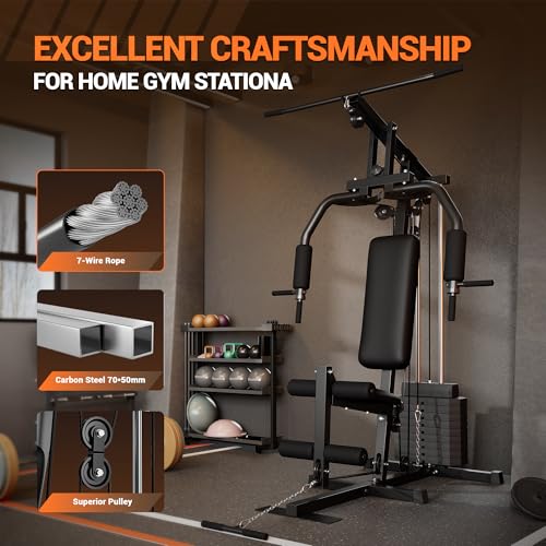 Multifunctional Home Gym Machine with Weight Stack J8040