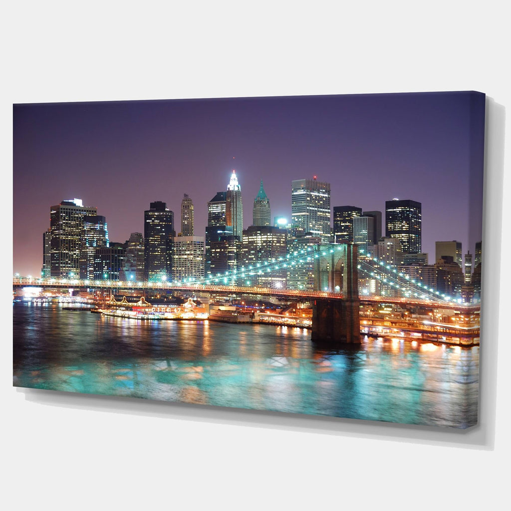 Multi-Color Cityscape Canvas Print 40 in. Wide x 20 in. High A759377
