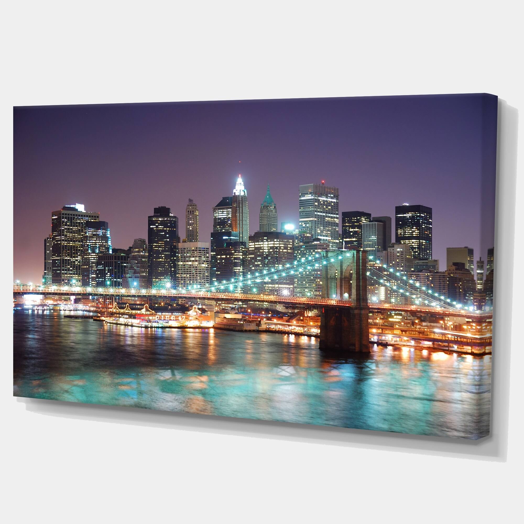 Multi-Color Cityscape Canvas Print 40 in. Wide x 20 in. High A759377