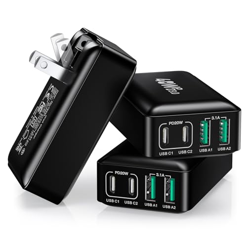 3 Pack Slim Flat Dual Port USB Wall Charger G187130