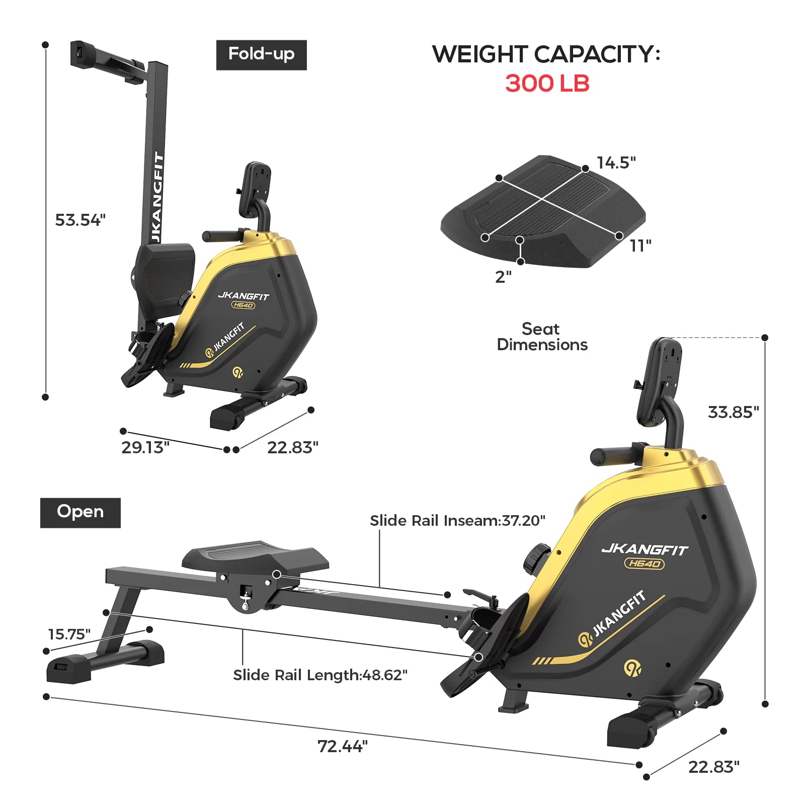 Folding Magnetic Rowing Machine F671