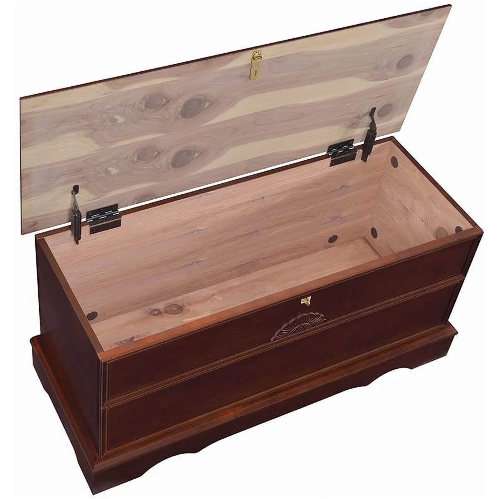 Rectangular Wood Cedar Chest in Brown B6974