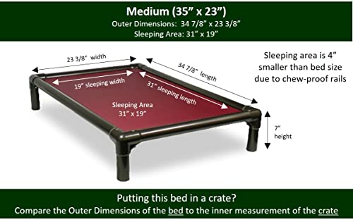 Walnut PVC Heavy Duty Vinyl Dog Bed 50" x 36" L758399