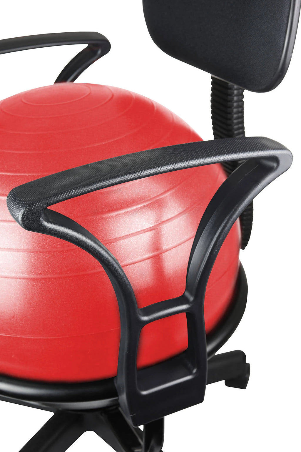 Red Metal Ball Chair with Arms F697