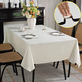 Black 60 x 120 Inch Vinyl Tablecloth with Flannel Backing K224993