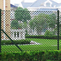 Green Steel Chain Link Fence with Posts 3x22 x 82 Z9878