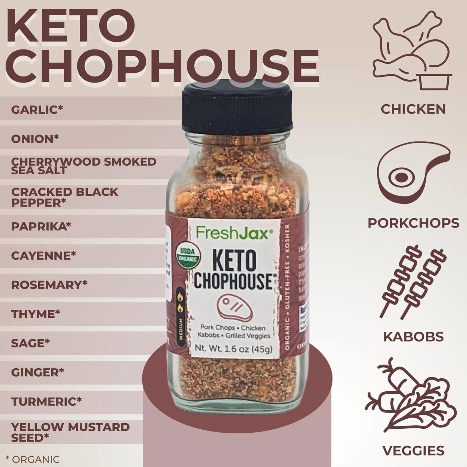 Pack of 5 Organic Keto Seasoning Gift Set U877668
