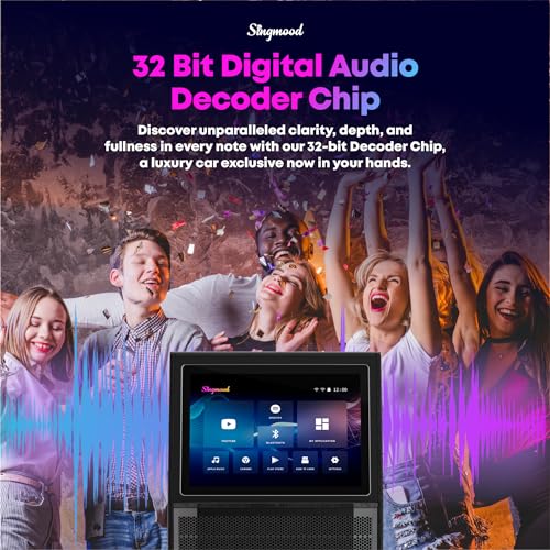 Portable Bluetooth Karaoke Machine with 2 Wireless Microphones G372