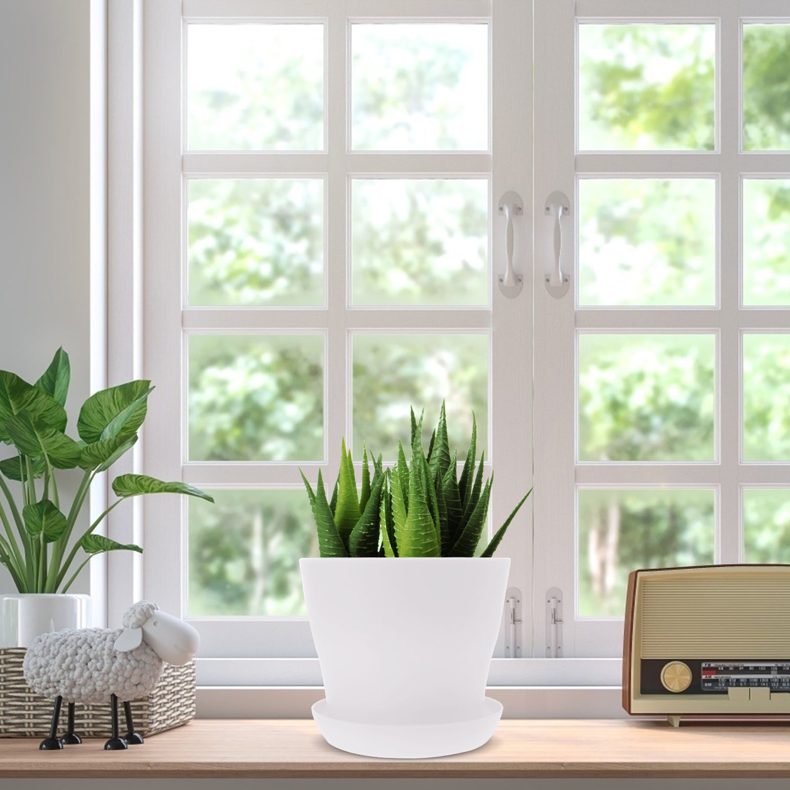 White 10 Pcs Flowerpot U282