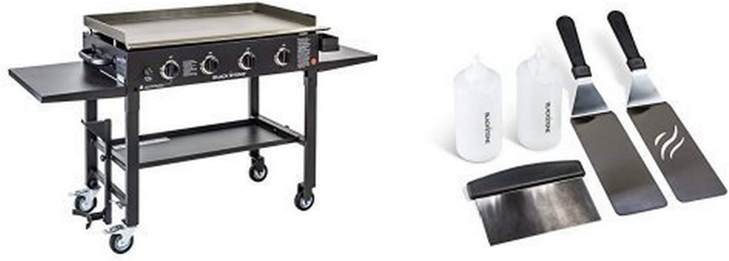 36 inch Outdoor Flat Top Gas Grill Griddle Station - 4-burner - Propane Fueled I727727