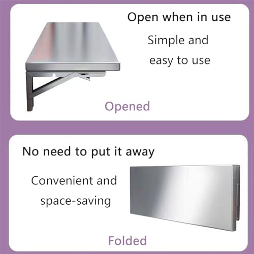 Wall Mounted Folding Table in Stainless Steel T8091